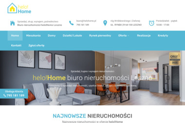Biuro nieruchomości Helo Home - Wynajem nieruchomości Leszno