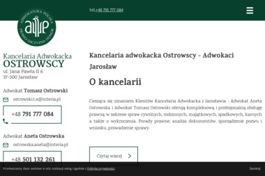 Kancelaria Adwokacka Adwokat Aneta Ostrowska - Prawo cywilne Jarosław