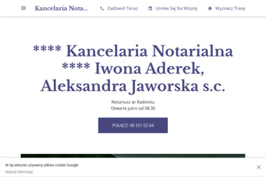 Kancelaria Notarialna Iwona Aderek, Aleksandra Jaworska s.c. - Notariusz Radom
