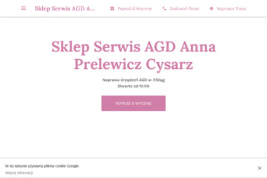 Sklep Serwis AGD Anna Prelewicz Cysarz - Naprawa AGD Elbląg