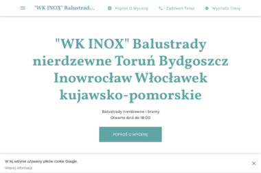 WK INOX - Balustrady Wewnętrzne Pakość