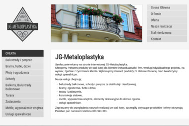 JG-Metaloplastyka - Schody Niedźwiedź