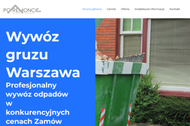 Wywóz gruzu Warszawa - Wynajem Kontenera Na Gruz Warszawa