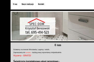 Spec-dom Krzysztof Berezowski - Znakomite Projekty Łazienek Legnica