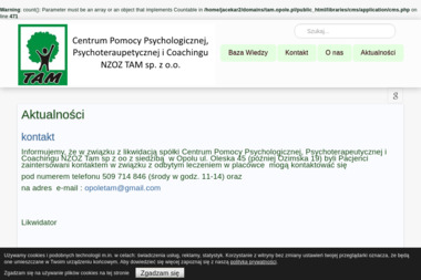 Centrum Pomocy Psychologicznej, Psychoterapeutycznej i Coachingu TAM - Poradnia Psychologiczna Opole
