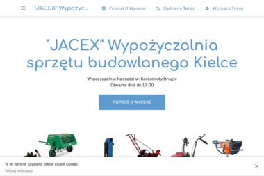 Wypożyczalnia sprzętu budowlanego "JACEX" - Wynajem Sprzętu Budowlanego Kostomłoty Drugie