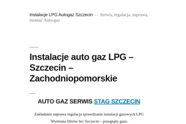 Auto Gaz STAG - Gazownik Samochodowy Szczecin