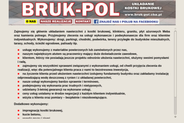 BRUK-POL - Najlepsze Układanie Bruku Tuchola