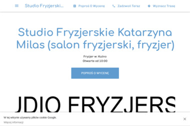 Studio Fryzjerskie Katarzyna Milas - Usługi Fryzjerskie Kutno