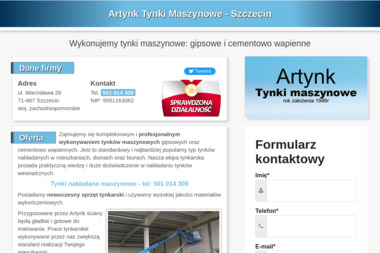 Artynk Tynki Maszynowe - Tynkarz Szczecin