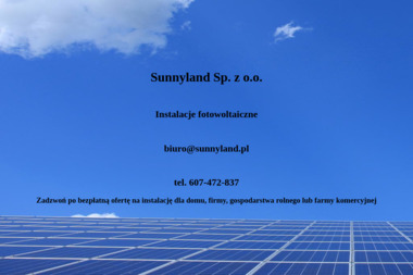 Sunnyland Sp. z o.o. - Dobre Magazyny Energii 5kwh Gorzów Wielkopolski