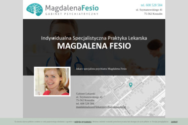 Lekarz psychiatra MAGDALENA FESIO - Pomoc Psychologiczna Koszalin