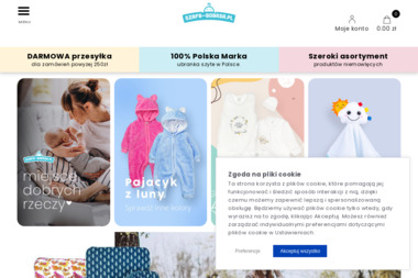 Ubrania dla dzieci, niemowląt, noworodków - sklep Szafa Bobasa - Szycie Odzieży Dzietrzkowice