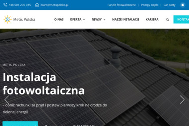 Metis Intech Sp. z o.o. - Odnawialne źr&oacute;dła energii Warszawa