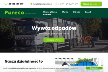 SIEDZIBA FIRMY Pureco s.c. - Wynajem Kontenera Na Gruz Czarna Białostocka