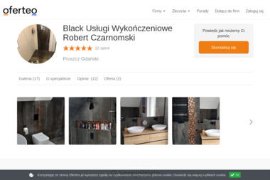 Black Usługi Wykończeniowe Robert Czarnomski - Znakomite Zabudowy Łazienek Pruszcz Gdański