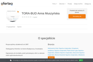 TORA-BUD Anna Muszyńska - Gładzie Bezpyłowe Teklanowo