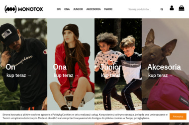 Sklep internetowy z odzieżą markową, ubrania | Monotox - Optymalizacja Sklepu Internetowego Słupsk