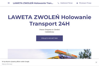 LAWETA ZWOLEŃ Holowanie Transport 24H - Transport krajowy Zwoleń