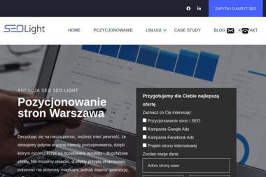 SEO Light - Pozycjonowanie stron WWW - Marketing Internetowy Warszawa