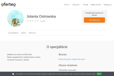 Jolanta Ostrowska - Opiekunka Do Dziecka Szczytno
